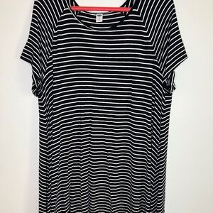 Black/White Stripped Knit Dress